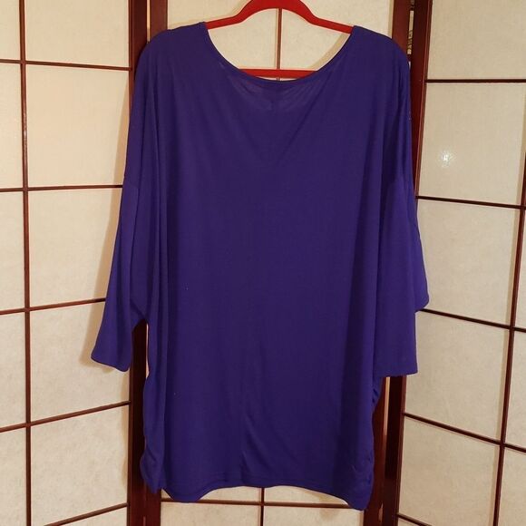 Faded Glory Purple Plus Size Top - Picture 6 of 7